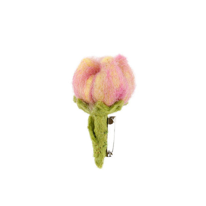 Detailfoto van vilten broche tulp romy