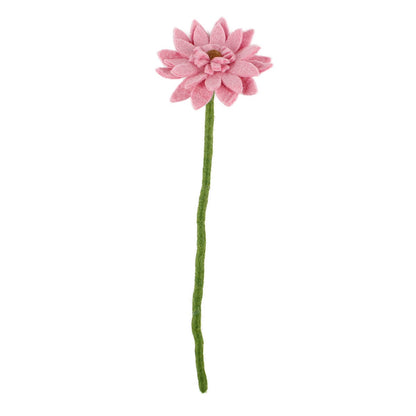 Detailfoto van vilten gerbera oudroze