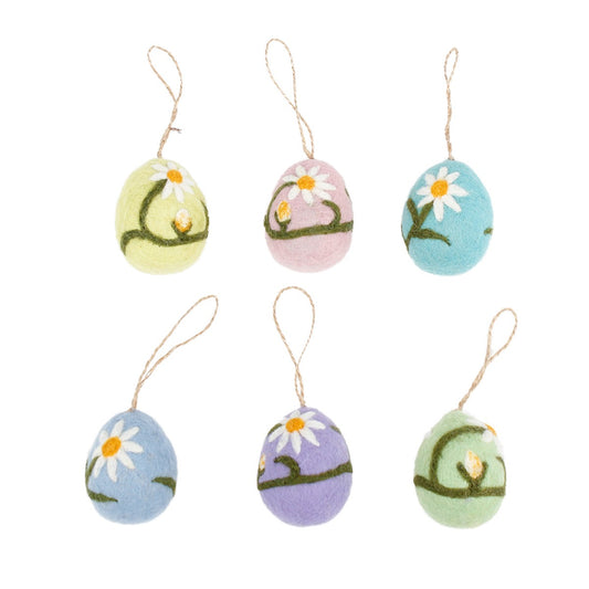 Hanger Voorjaarsei met Margrietjes Large 6st. SALE