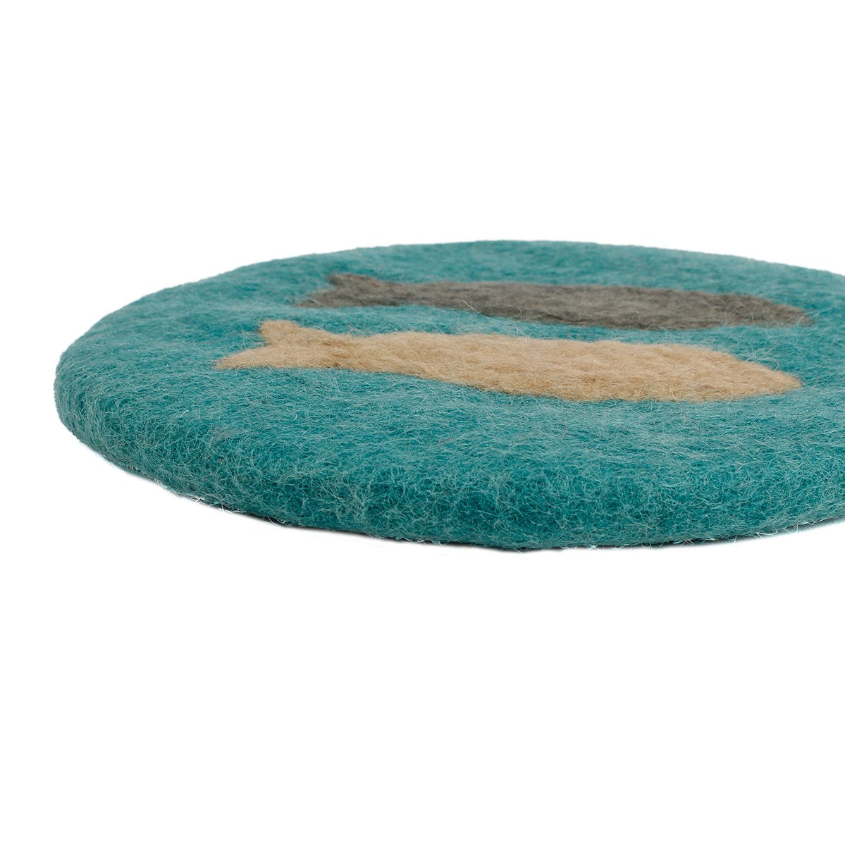 Detailfoto van vilten onderzetter 20 cm beachlife sea