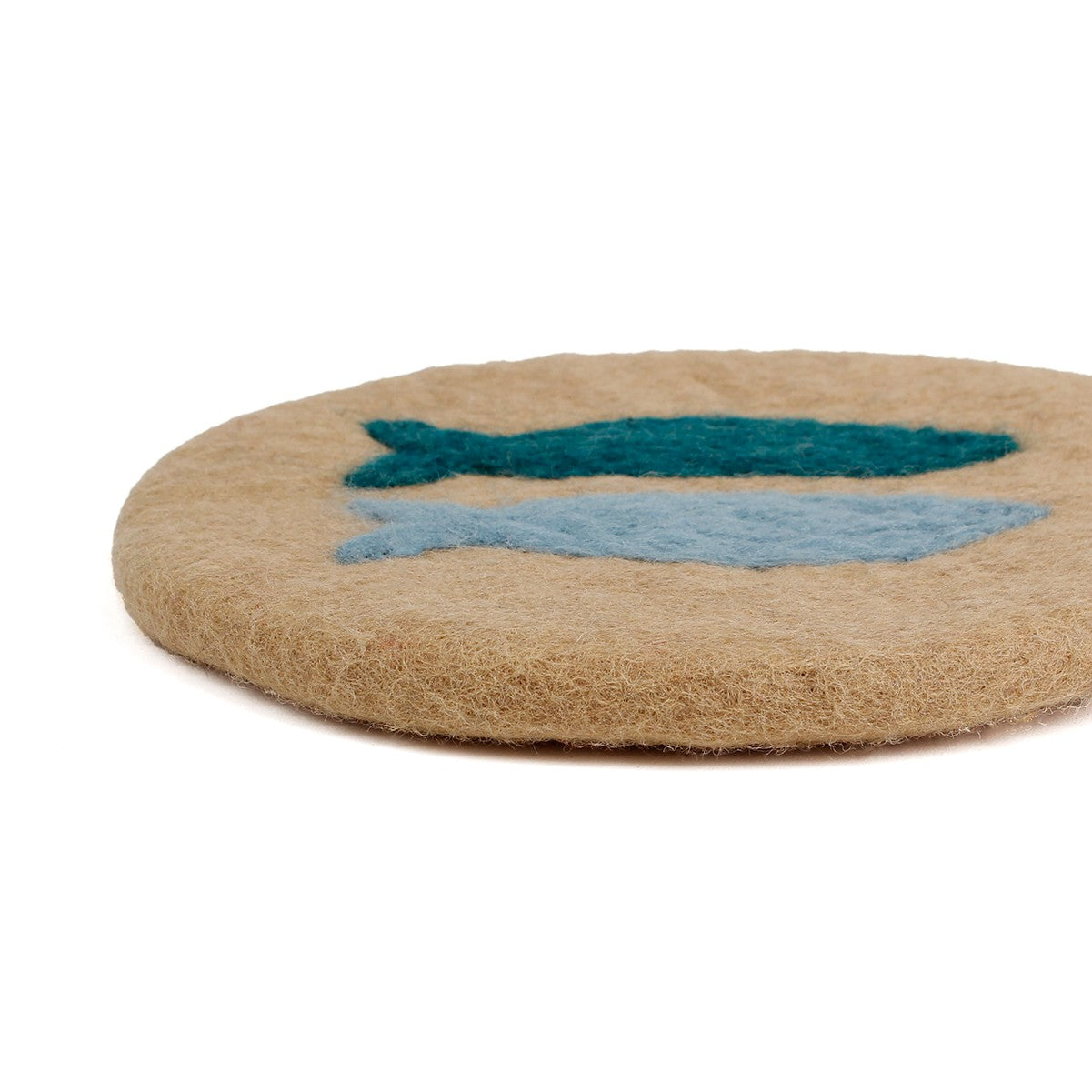 Detailfoto van vilten onderzetter 20 cm beachlife sand