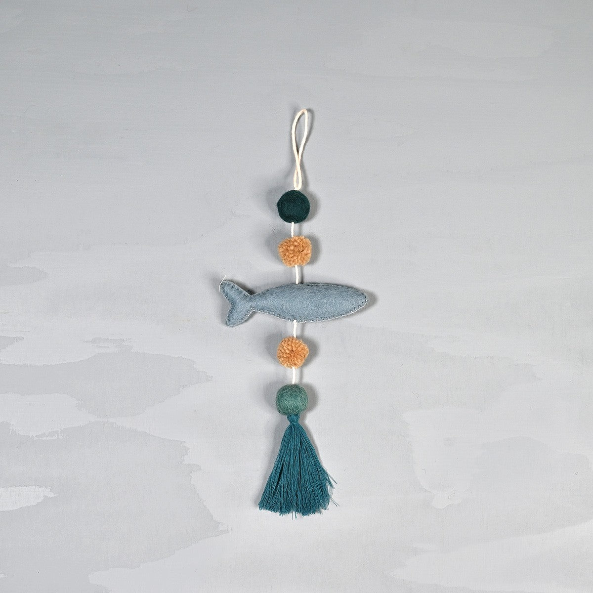 Detailfoto van vilten hanger beachlife