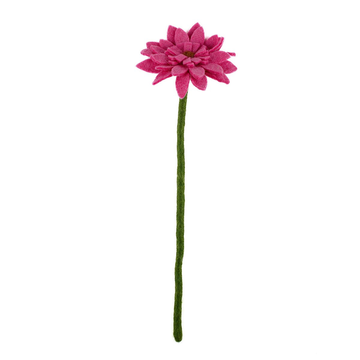 Detailfoto van vilten gerbera fuchsia