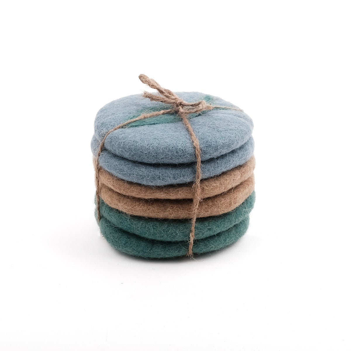 Detailfoto van vilten onderzetter 10 cm beachlife 6 st.