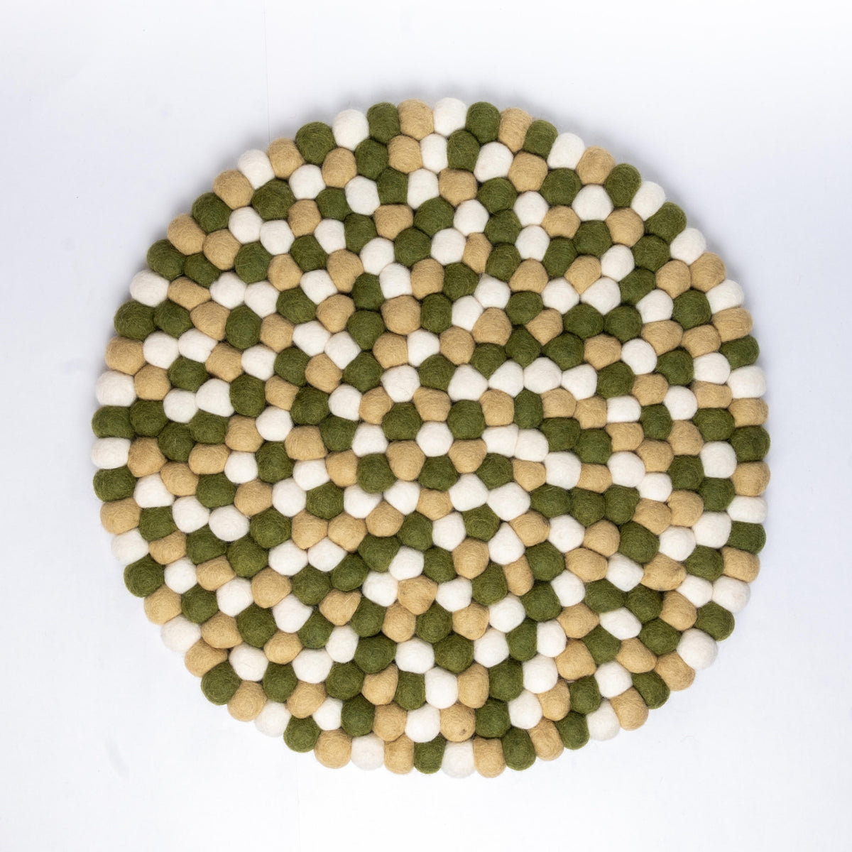 Detailfoto van vilten onderzetter vb 40 cm rond mistletoe
