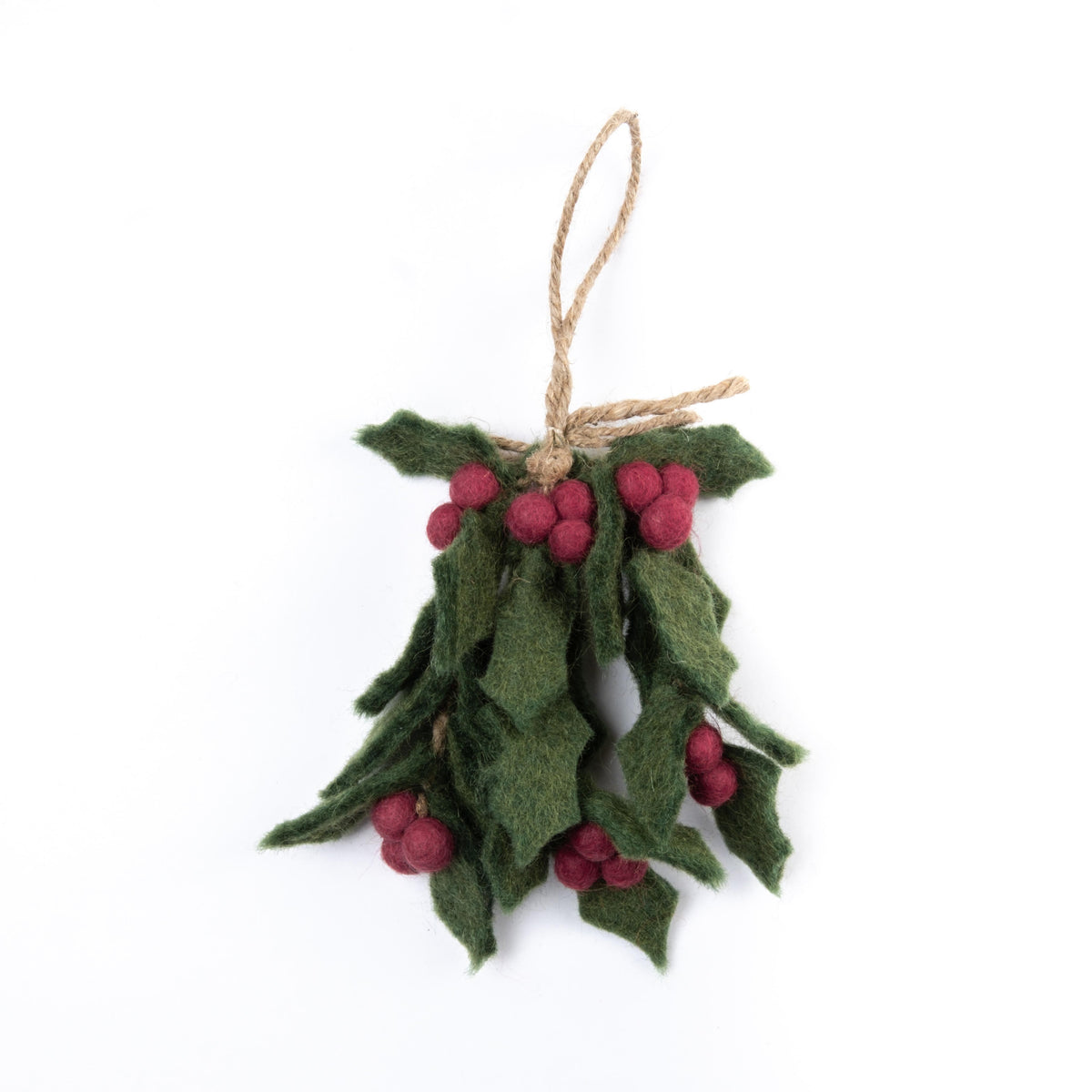Detailfoto van vilten hanger holly berry large
