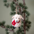 Ornament Sheep with Red Scarf