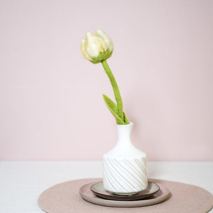 Detailfoto van vilten tulp gini