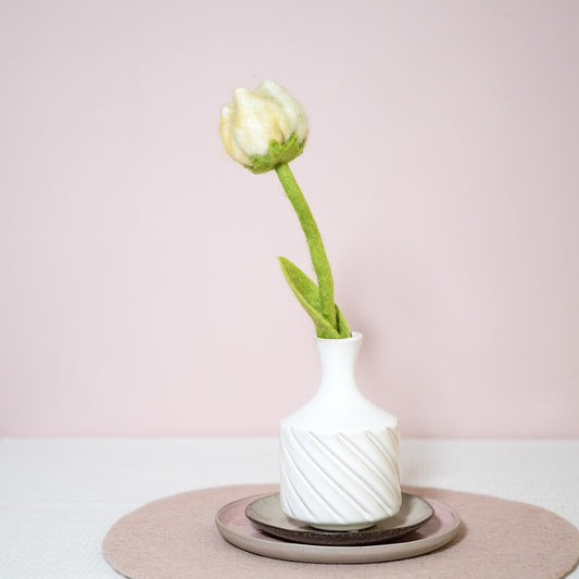 Detailfoto van vilten tulp gini