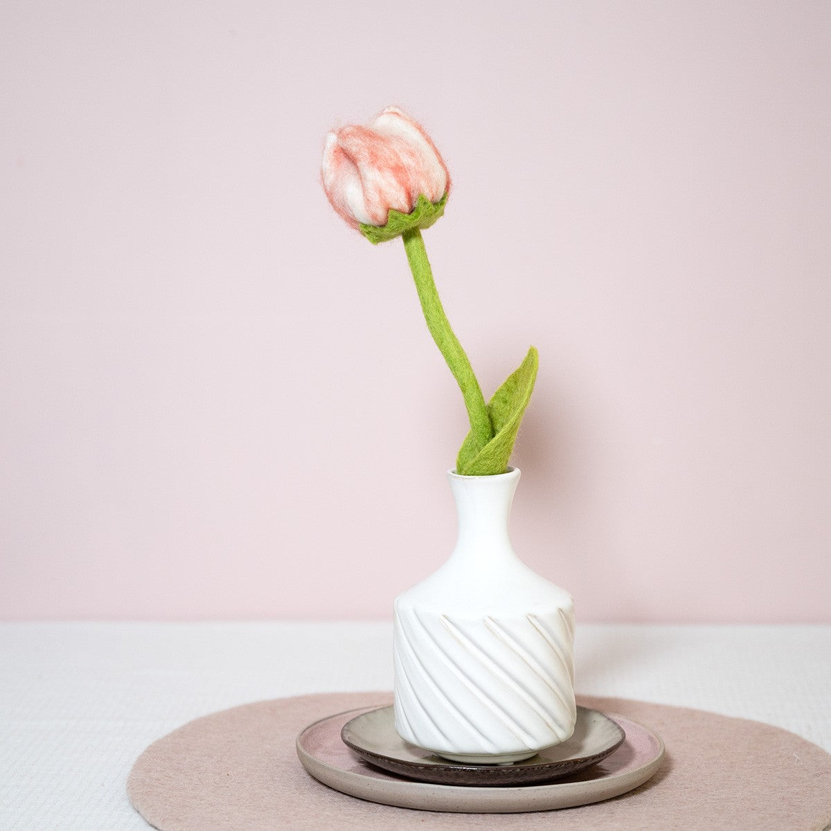 Detailfoto van vilten tulp zoë