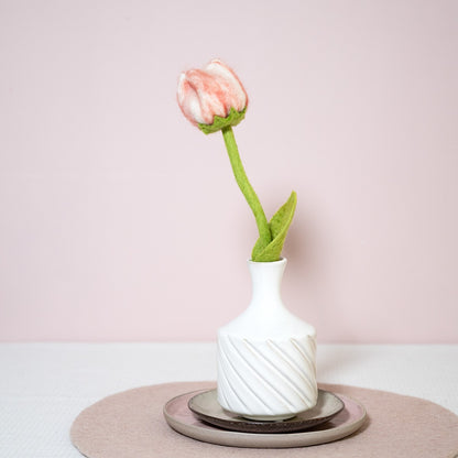 Detailfoto van vilten tulp zoë