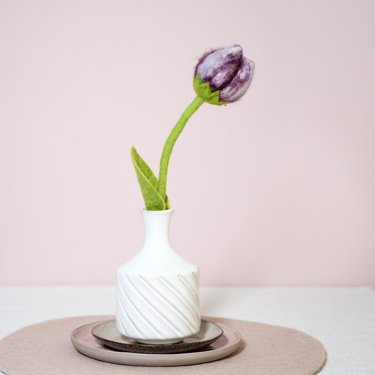Detailfoto van vilten tulp pipa
