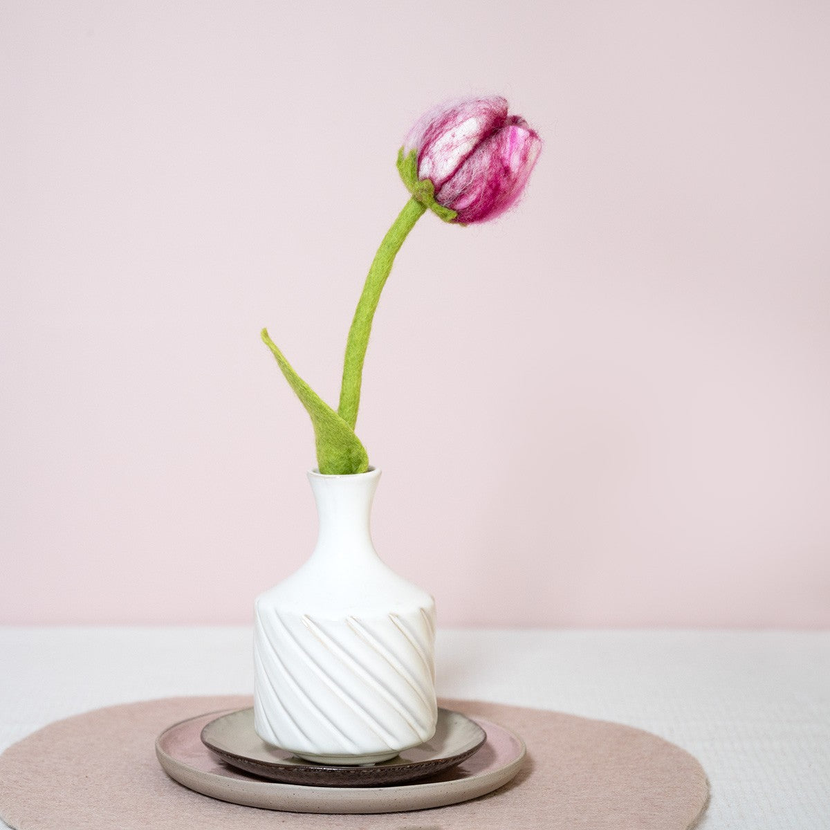 Detailfoto van vilten tulp flora