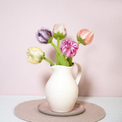 Detailfoto van vilten tulp flora