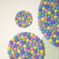 Coaster VB 10 cm Round Pastel Shades 4 pcs. SALE