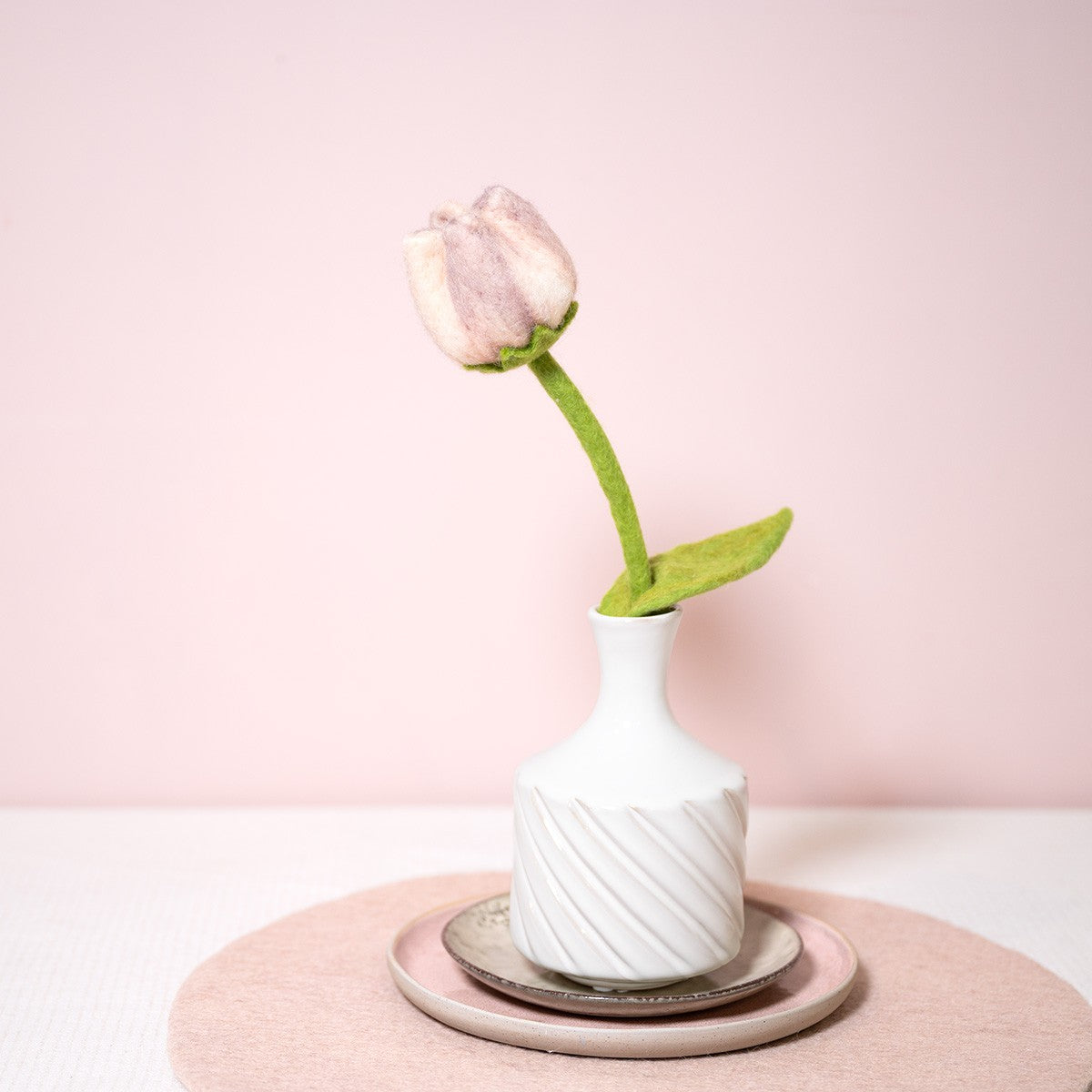 Detailfoto van vilten tulp livia