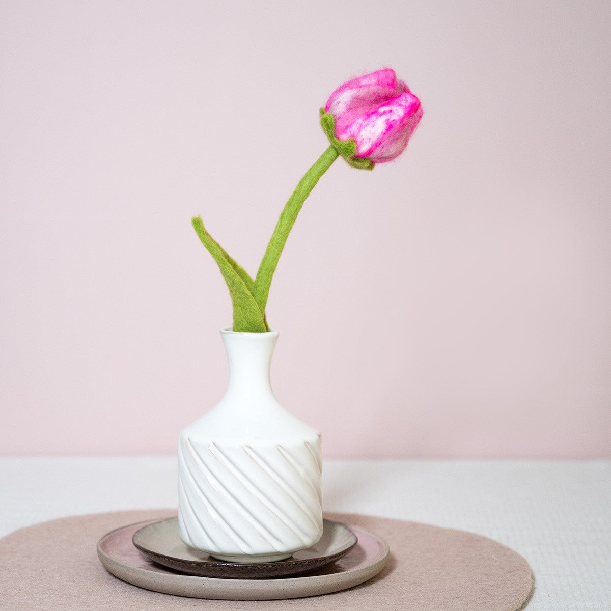 Detailfoto van vilten tulp fey