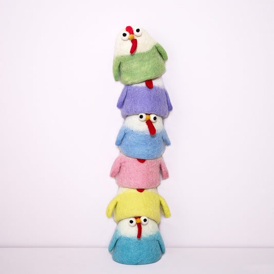 Decoratie Gekke Kip Pasteltinten Geel