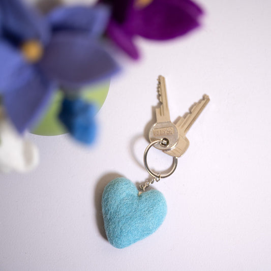 Sleutelhanger Hart Turquoise