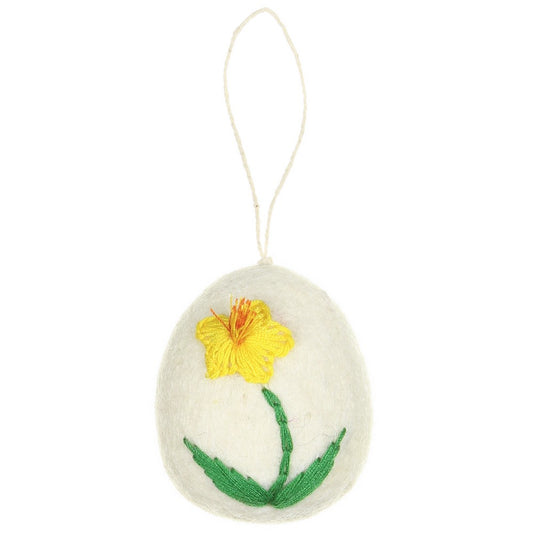 Ornament Egg with Daffodil SALE