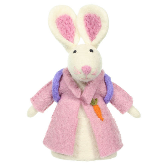 Decoratie Haas met Rugzak Roze