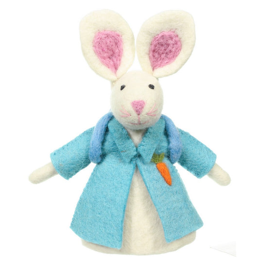 Decoratie Haas met Rugzak Turquoise