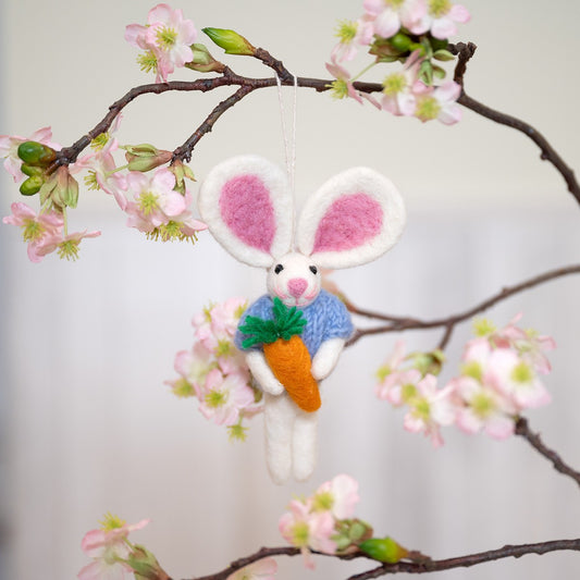 Hanger haasje met Wortel Blauw