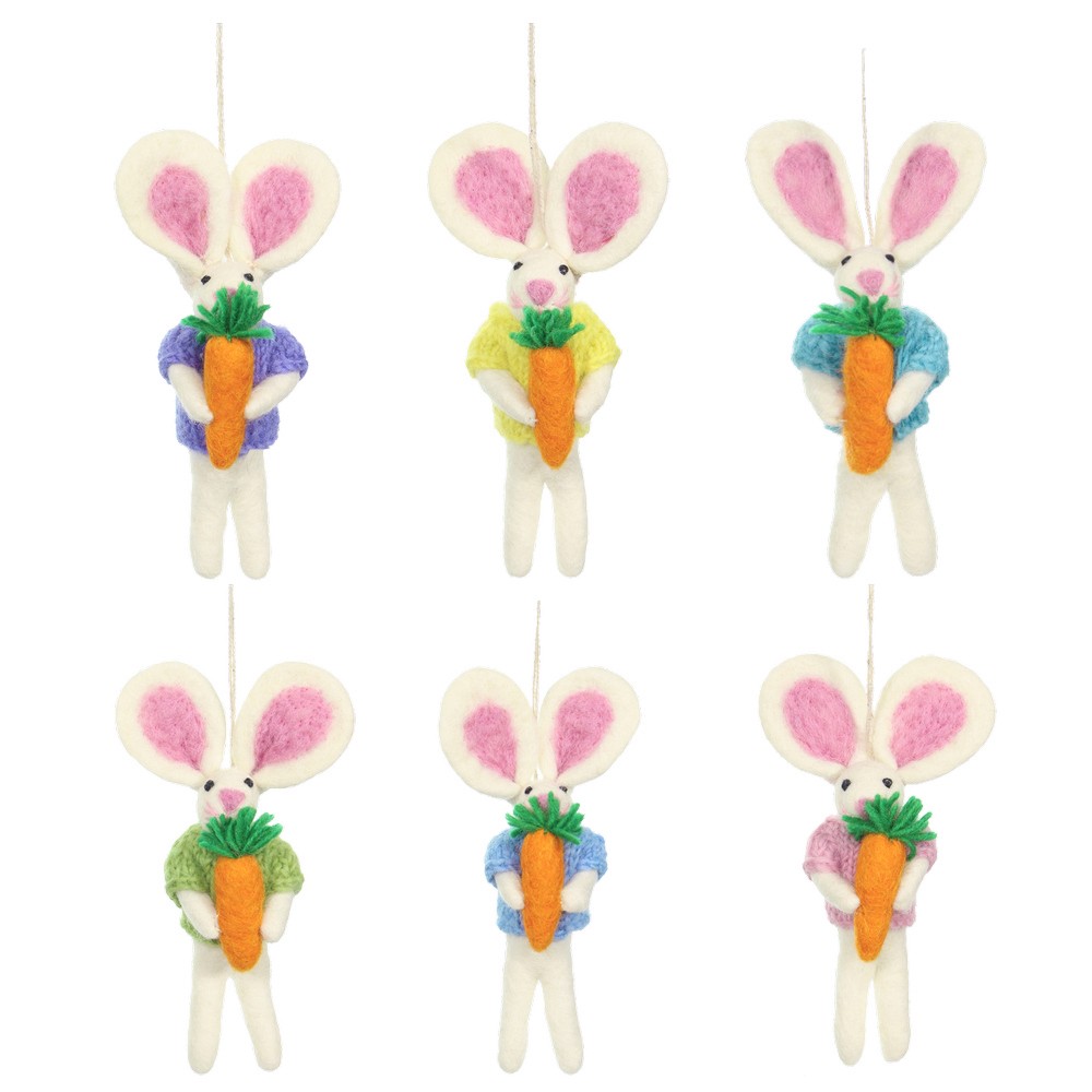 Anhänger Hase mit Karottenflieder