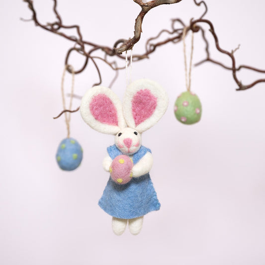 Hanger Haasje met Paasei Blauw