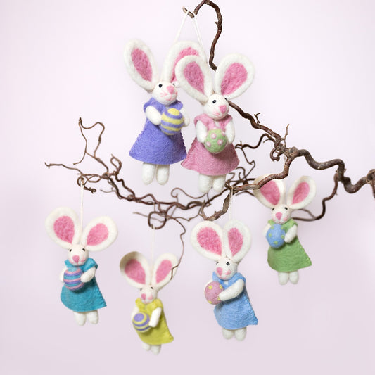 Hanger Haasje met Paasei Turquoise