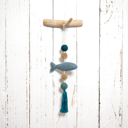 Detailfoto van vilten hanger beachlife