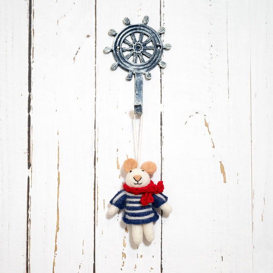 Vilten hanger muis nautisch matroos