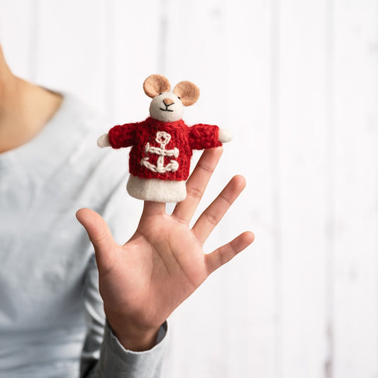 Vingerpopje Muis Nautisch Schipper