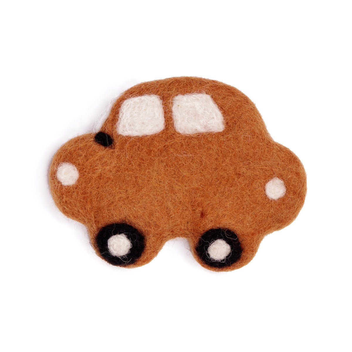 Detailfoto van vilten magneet auto 2d cognac