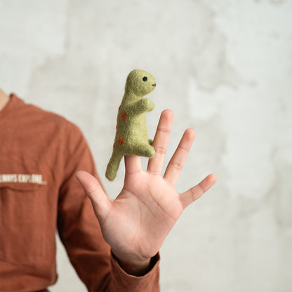 Vilten vingerpopje dino t-rex