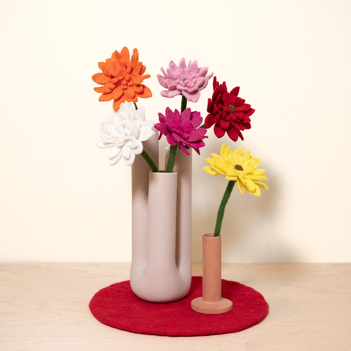Vilten gerbera assorti 6 st.