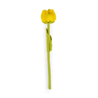 Detailfoto van vilten tulp gwen