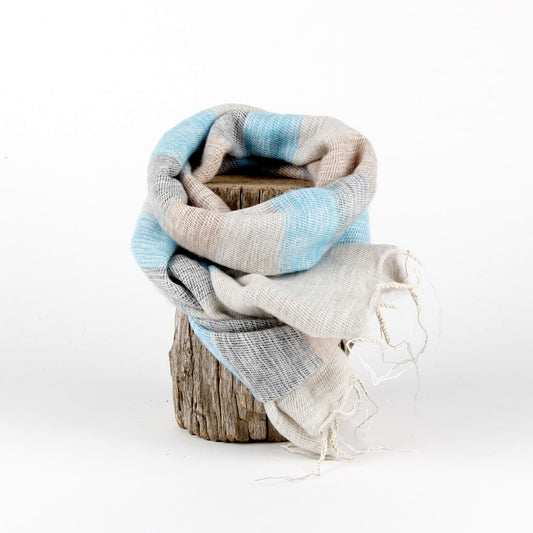 Kleine Sjaal Ibizablauw Crème