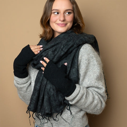 Sjaal Antraciet