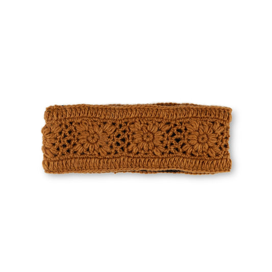 Haarband Granny Square Cognac