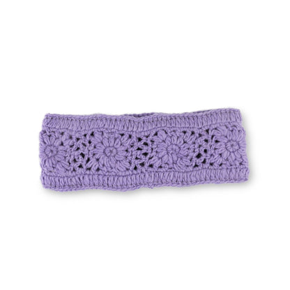 Detailfoto van haarband granny square lila