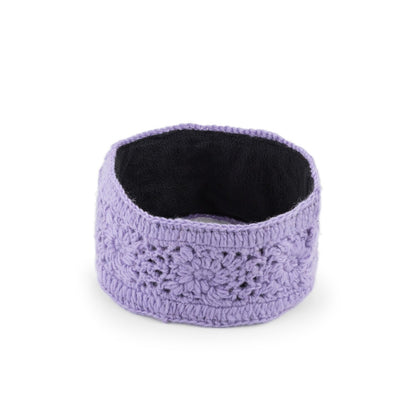 Detailfoto van haarband granny square lila