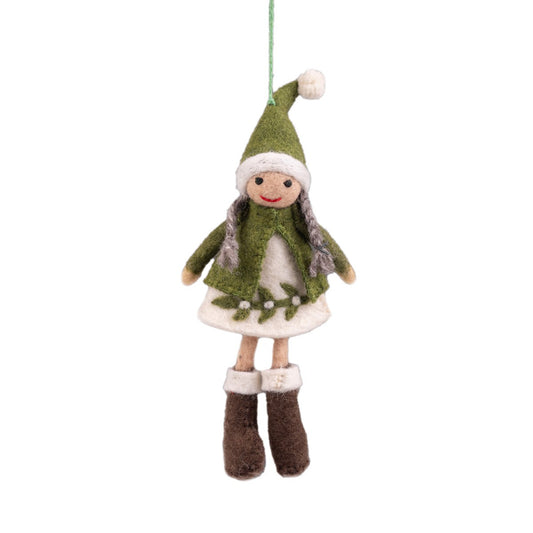 Vilten meisje mistletoe
