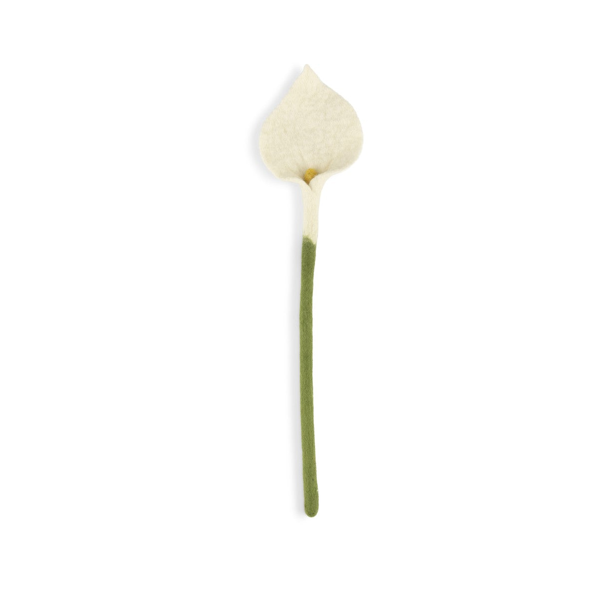 Detailfoto van vilten calla wit