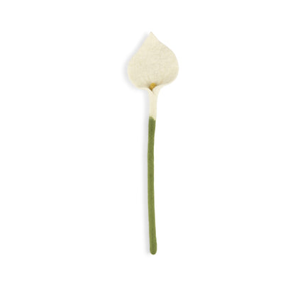 Detailfoto van vilten calla wit