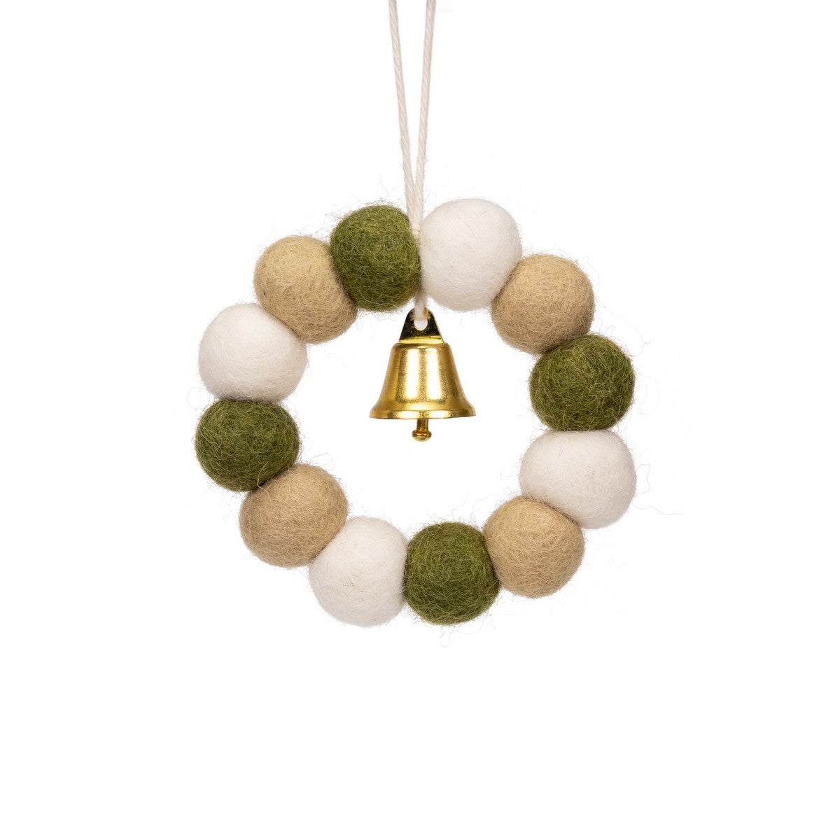 Detailfoto van vilten hanger krans vb mistletoe small
