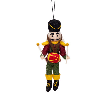 Detailfoto van vilten hanger notenkraker
