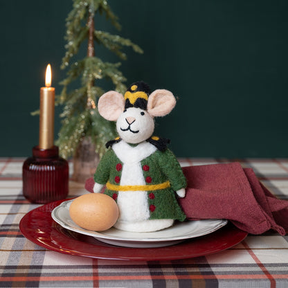 Vilten decoratie muis notenkraker generaal