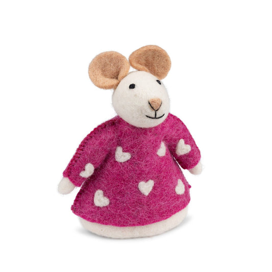 Decoratie Muis Sweetheart Fuchsia