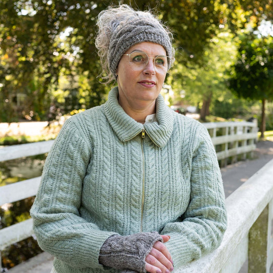 Haarband Cable Taupe Gemêleerd